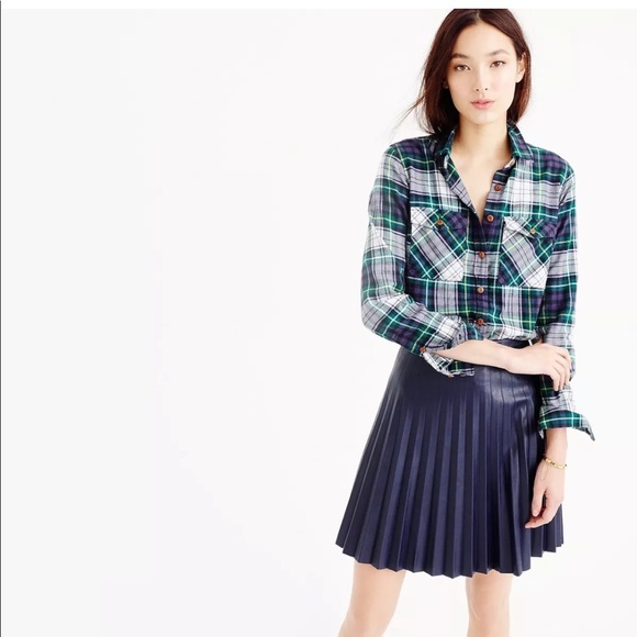 J. Crew Boyfriend Shirt in Ridge Plaid 000 - Picture 2 of 3